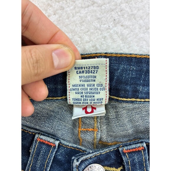 True Religion Kate Low Rise Cropped Jeans Women’s Blue W26 Made in USA Y2K Denim - Picture 9 of 12